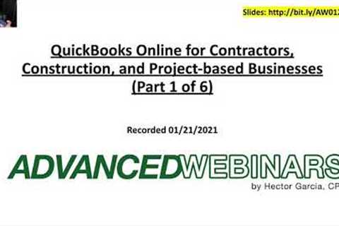 QuickBooks Online for Construction &amp; Contractors (Part 1/6)