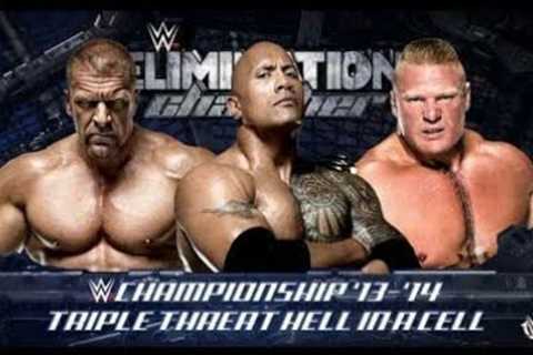 WWE:THE ROCK VS TRIPLE H VS BROCK LESNAR||GLOBAL WARNING 2002||WWF UNDISPUTED CHAMPIONSHIP MATCH.
