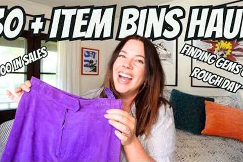 Finding treasure during a rough day at the Goodwill Bins. 30+ items to resell on Poshmark and Ebay!