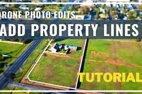 How to Add Real Estate Property Boundary Lines to Drone Photos | Photoshop Tutorial