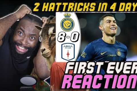 THE GOAT RONALDOOOOOOOO Hat Trick AGAIN | Abha vs Al Nassr 0-8 Highlights &amp; Goals 2024 REACTION