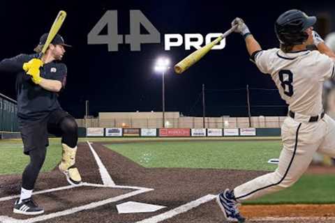 Hitting with the 44 PRO Project Power (the Drew Burress mystery bat) | BBCOR Baseball Bat Review