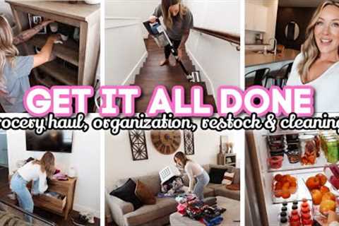 GET IT ALL DONE //  grocery haul, organization, restock &amp; cleaning motivation!