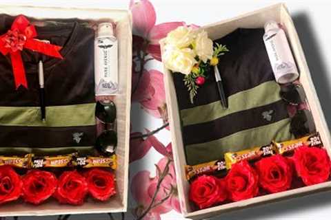 Engagement and Wedding Gift Packing Ideas on a budget | make gift hamper for groom |