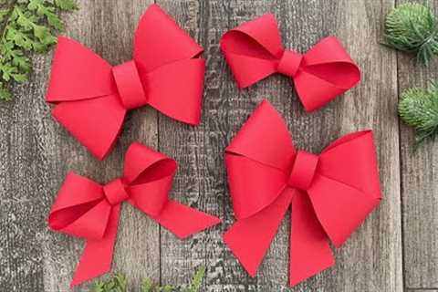 4 Easy Paper Bows | Paper Craft Ideas