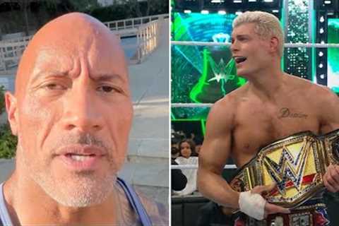 The Rock REACTS to Cody Rhodes Becoming WWE Champion and Beating Roman Reigns at WrestleMania 40