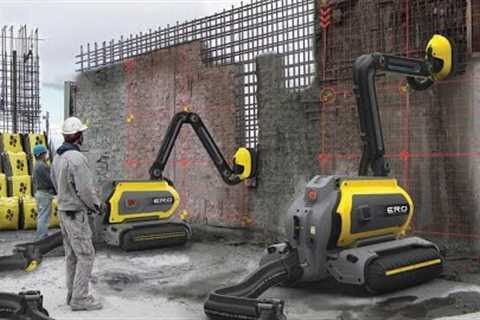 Construction workers can't believe this machine. Incredible modern construction technology.