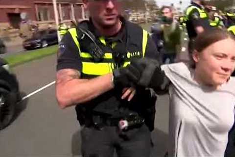 Police detain Greta Thunberg in Hague protest | REUTERS