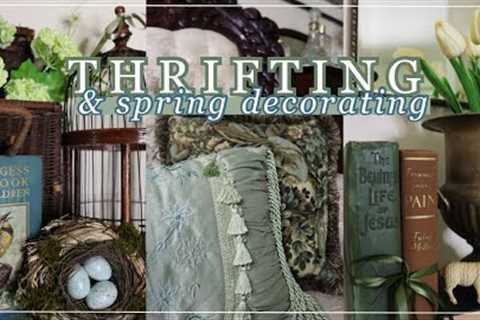 THRIFT WITH ME FOR HOME DECOR! | Thrifting &amp; Decorating for Spring! | Thrift Haul | Goodwill