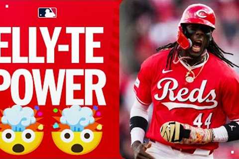 ELLY DE LA CRUZ OFF THE BATTER'S EYE! 🤯 First HR of 2024 for the Reds SUPERSTAR! 🤩