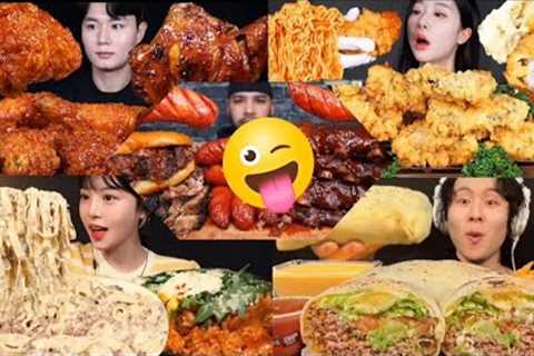 FOOD COMPILATION|| BEST MUKBANGERS MUKBANG SHOW||BIG BITES FAST FOOD MUKBANG ASMR EATING SOUNDS
