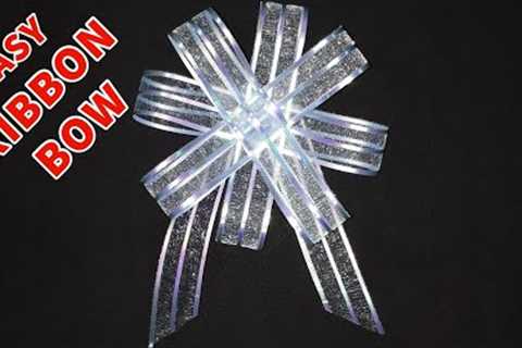 How to make Ribbon Gift Bow/Easy Ribbon Bow/Saidas Craft House
