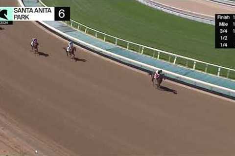 Horse Racing: Baffert's Nothing Like You Wins The Santa Anita Oaks. Full Race 6 Sat. April 6 2024.