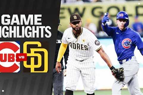 Cubs vs. Padres Game Highlights (4/8/24) | MLB Highlights
