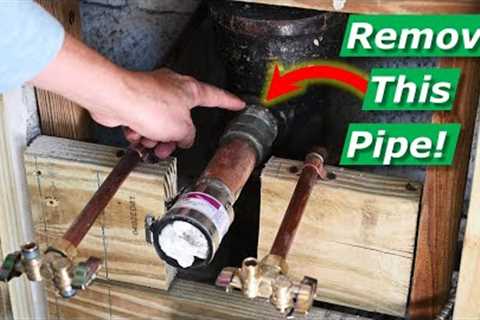 How To Remove Stuck Rusted Pipe From Cast Iron Plumbing Stack, PVC Conversion
