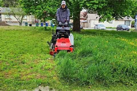 She Didn't Expect Me To Come MOW Her TALL GRASS During A RAINSTORM