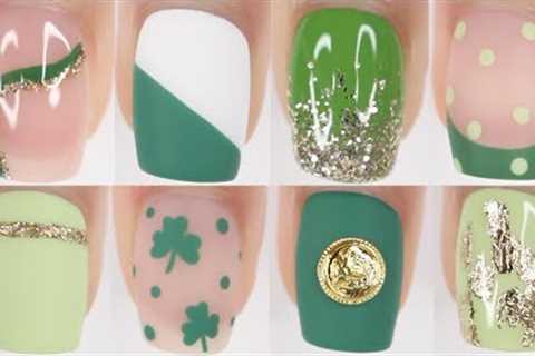 10 Easy Nail Ideas! | St. Patrick’s Day green nail art designs compilation
