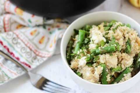 Spring Quinoa Salad With Artichokes Feta and Asparagus