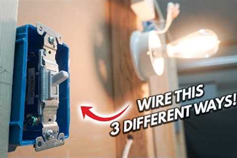 How To Wire A Single Pole Light Switch Circuits 3 Different Ways (2022) DIY Tutorial For Beginners!