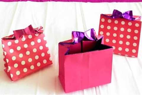 Origami Paper Bag | How To Make Paper Bags with Handles | Origami Gift Bags | Crafts With Arsha