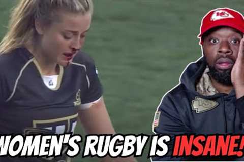 FIRST TIME WATCHING! WOMEN'S RUGBY | INSANE HIGHLIGHTS &amp; BIG HITS! (REACTION)