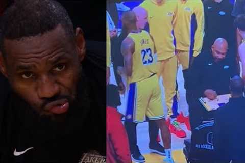 LeBron James totally ignores Darvin Ham drawing up a play and walks away 😂