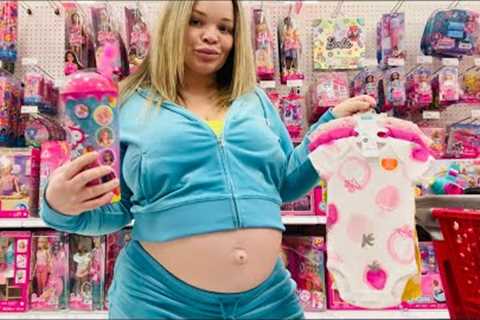 8 months pregnant shopping for my newborn and toddler at Target!