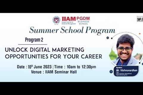 Training program on  Unlock Digital Marketing Opportunities for Your Career at IIAM B school