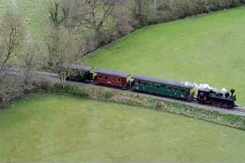 Chasing the train (with a drone) - Welshpool &amp; Llanfair Light Railway