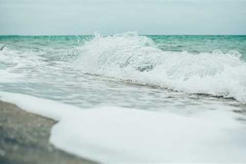 Sea waves &amp; beach drone view //enjoy  the music