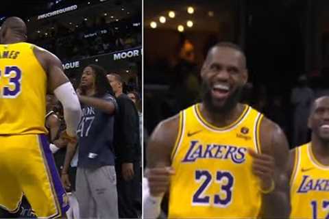Ja Morant SHOVES LeBron James after GAME WINNING reverse Windmill dunk vs Memphis Grizzlies