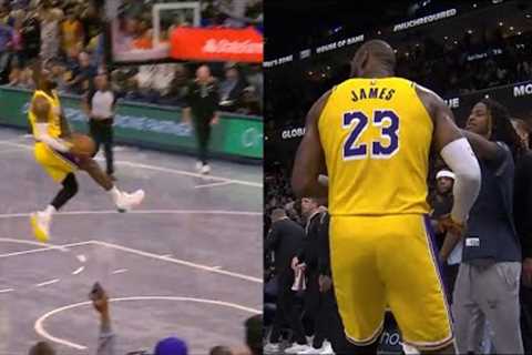 Ja Morant gets into it with LeBron James and pushes him away 😨