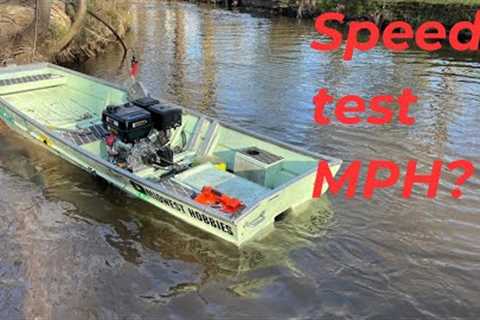 Predator 459 engine jet boat water test