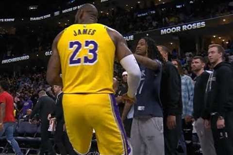 Ja Morant shoves LeBron James after his nasty dagger dunk 😳