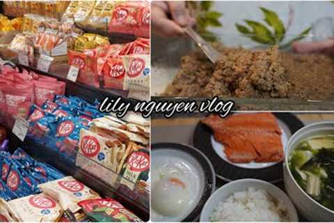 Grocery shopping | making Vietnamese pate for banh mi | Japanese breakfast for supper :)