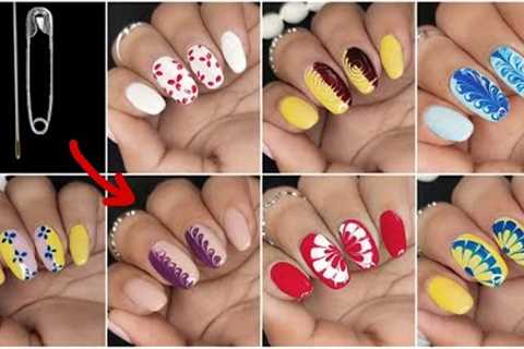 Nail art using household items| No Tool Nail Art | Easy nail designs