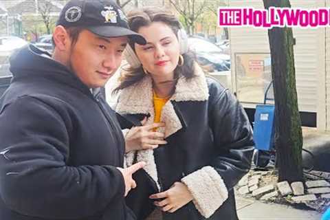 Selena Gomez Is Graceful &amp; Polite With Fans Outside Her Trailer While Filming OMITB In New York,..