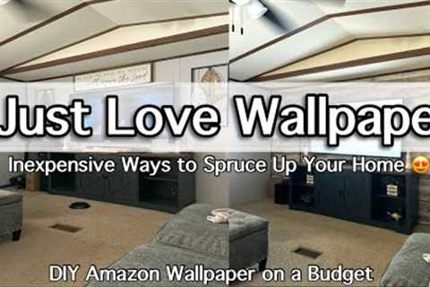 *NEW* DIY ACCENT WALL| AMAZON WALLPAPER| PROJECTS ON A BUDGET| HOUSE TO HOME 🥳