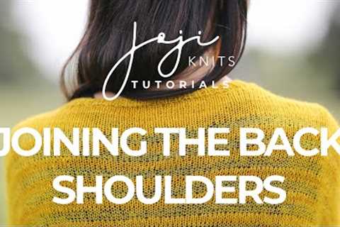 How to join the back shoulders when knitting top down