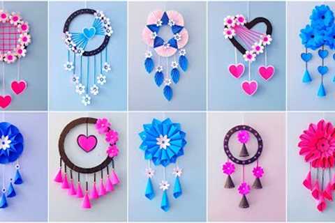 10 Quick Easy Paper Wall Hanging Ideas / Heart Flower Wall decor / Cardboard  Reuse /Room Decor DIY
