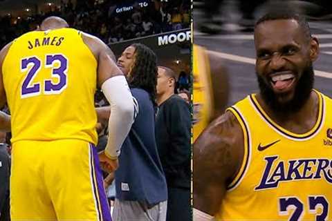 Ja Morant Shoves LeBron after his Dagger Windmill Dunk🤣