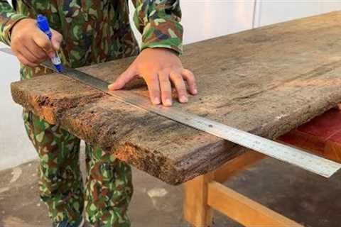The Amazing Woodworking Art Of A Genius Boy - Build A Table With Artistic Curves
