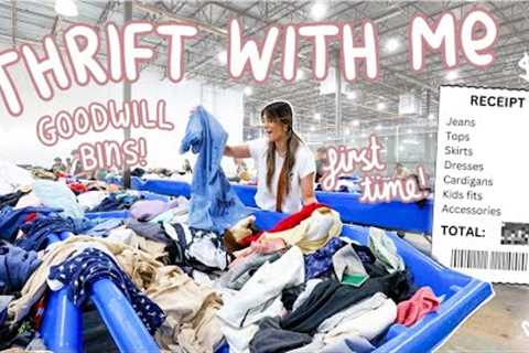 THRIFT WITH ME at the GOODWILL BINS *for my first time ever!!*