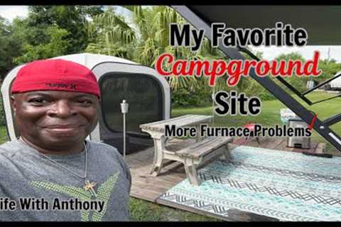 My Tiny RV Life: This My Favorite Campground Site, So Far | Furnace Problems Again