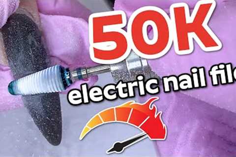 Thick Nails Product removal with 50.000 RPMs 💨 Electric nail file by Saviland