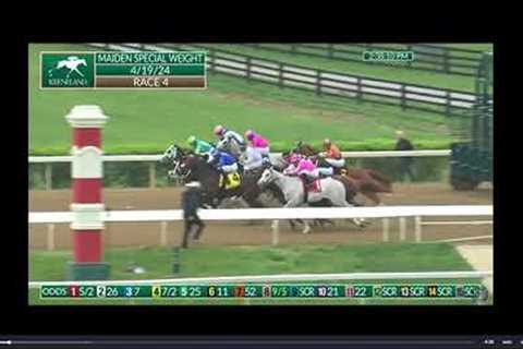 Horse Racing: Save the Trees Wins Race 4 At Keenland. Full Race Fri. April 19, 2024.