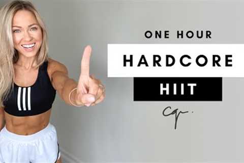 1 Hour HARDCORE FULL BODY HIIT WORKOUT at Home | No Equipment