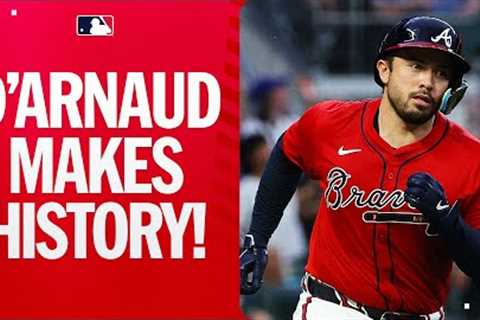 Have yourself a d'Ay, Travis! Braves catcher joins 2 Hall of Famers with his 2nd career 3 HR night!