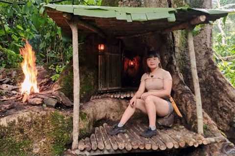 Build a shelter, Return to the old shelter to spend the night, The beauty of the wild forest