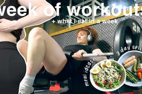 Week Of Workouts! 🎧🥗 what i eat in a week + 3 day gym split
